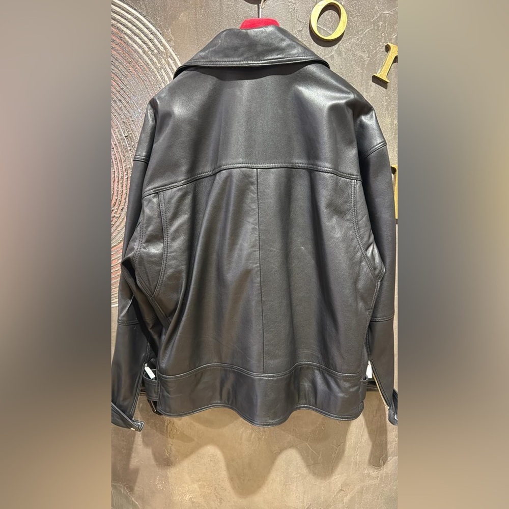 Scandinavian Day Birger et Mikkelsen black biker genuine leather jacket - Picture 3 of 4
